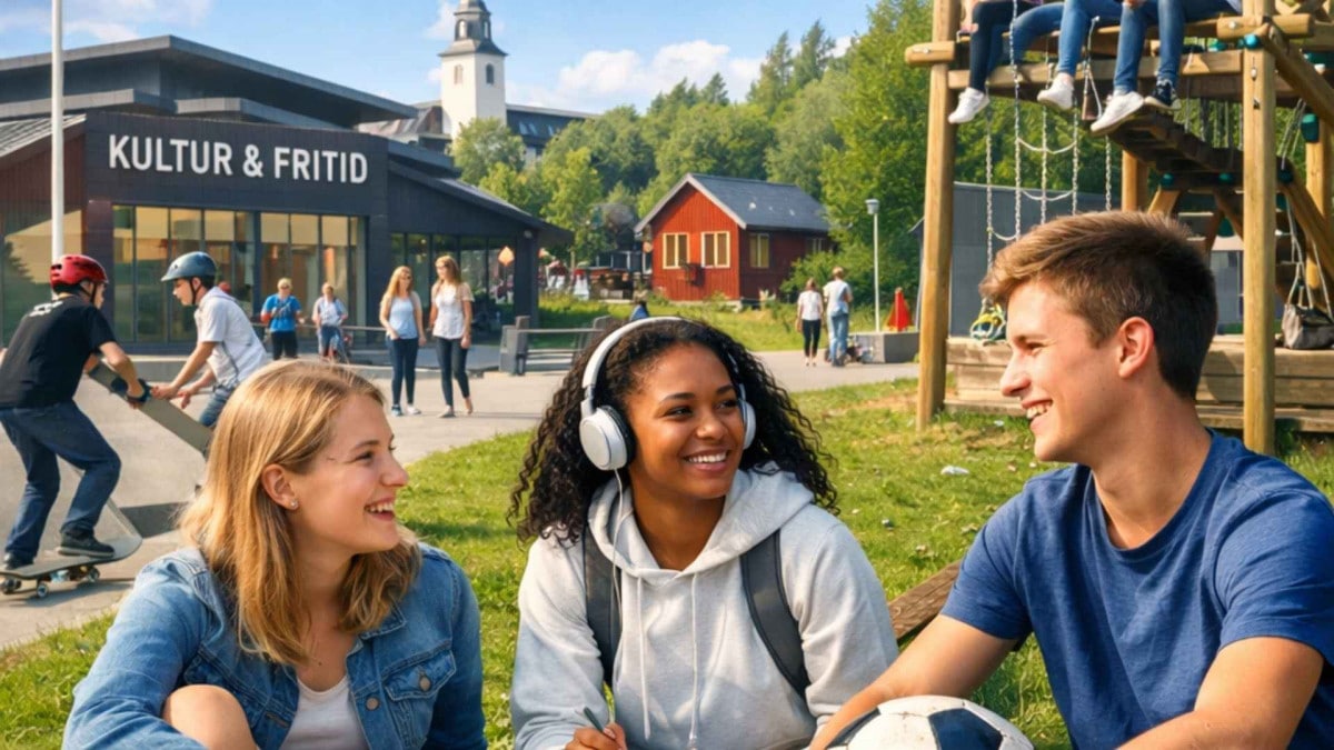 Salems unga nöjda med sin fritid samlas vid kultur- och fritidscenter i Salem